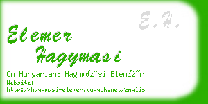 elemer hagymasi business card